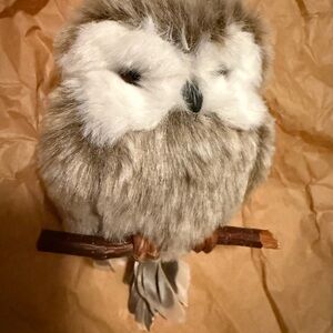 Owl Ornament, Cute Furry, Soft , New